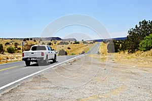 Pickup truck on highway