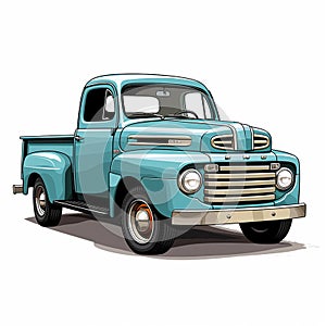 Pickup Truck Icon TimeHonored Elegance