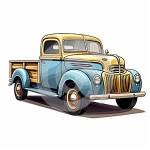 Pickup Truck Icon TimeHonored Elegance