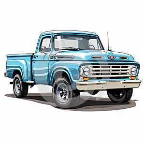 Pickup truck poster with bold design