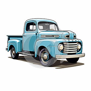 Pickup truck print with a high level of detail