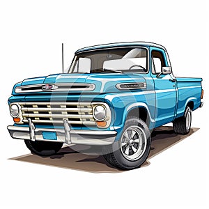 Pickup truck with realistic details