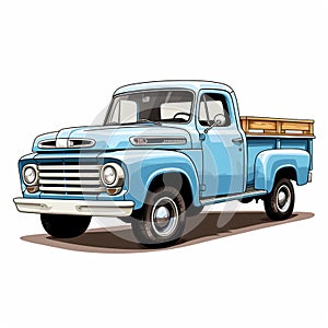 Pickup truck vector illustration high quality