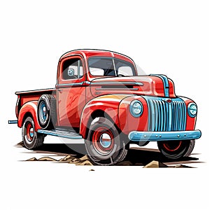 Pickup truck vector illustration high quality