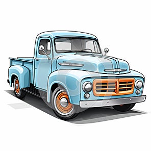 Pickup truck vector illustration high quality