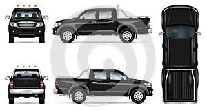 Pickup truck vector mock-up