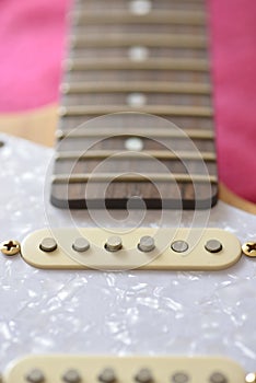 Pickups and frets stratocaster electric guitar