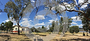 Picnic area at Wyangala state recreation park near Cowra in country New South Wales Australia