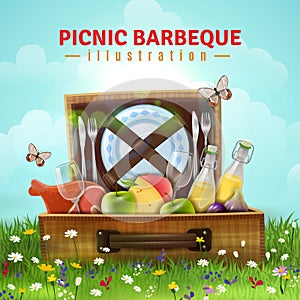 Picnic Barbecue Illustration