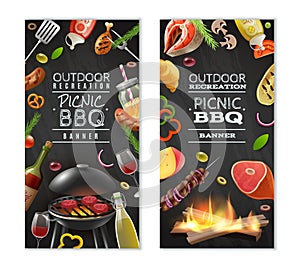 Picnic Barbecue Vertical Banners