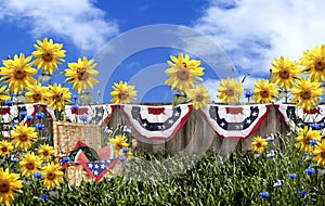 Picnic Basket Flower Garden