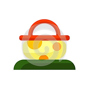 Picnic basket icon vector isolated on white background, Picnic basket sign , colorful symbols
