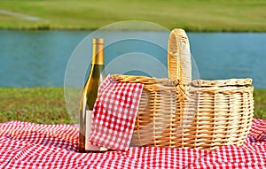 Picnic Basket and Wine