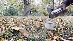 picnic in Duchcov with a mug of tea