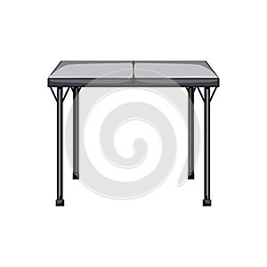 picnic folding table cartoon vector illustration