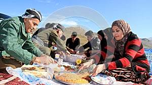 Picnic on mountains