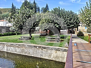 Picnic park fluvial beach Pessegueiro Portugal