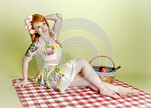 Picnic Pinup Model