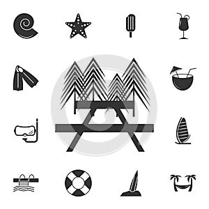 Picnic / Rest area icon. Detailed set of travel icons. Premium graphic design. One of the collection icons for websites, web desig