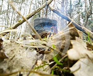 picnic in spring on nature