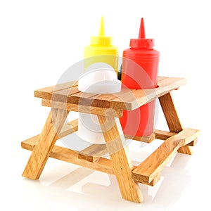 Picnic table for fast food