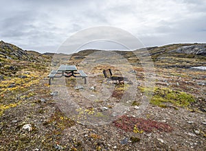 Picnic Table and Grill at Sylvia Grinnell Territorial Park