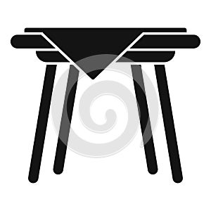 Picnic table icon simple vector. View top home