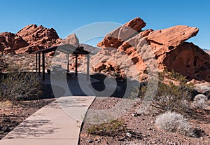 Picnic table at Lake Mead National Recreation Area