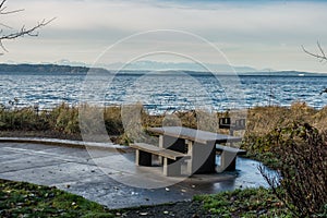 Picnic Table and Puget Sound 2