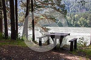Picnic Table by the River