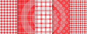 Picnic tablecloth seamless pattern. Vector illustration. Plaid backgrounds