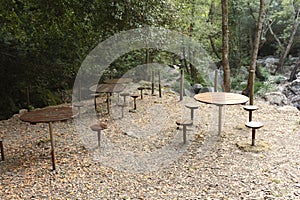 Picnic tables