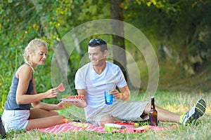 Picnic time for couple