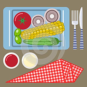 Picnic time, nature, outdoor recreation, napkin, breakfast