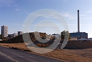 Picnic on the top of a Industrial wasteland in Paris suburb