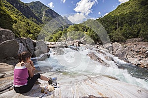 Picnic at valley riverside