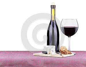 Picnic with wine and food