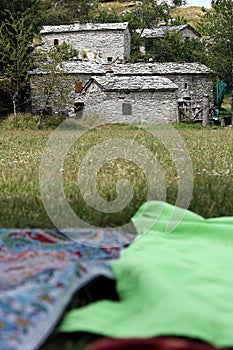 Picnick in Tuscany. Garfagnana, Campocatino, Apuan Alps, Lucca