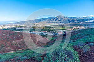 Pico de Teide viewed behind montana Chayofita at Tenerife, Canary islands, Spain photo