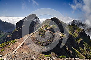 Pico do Areeiro mountain trek, Madeira