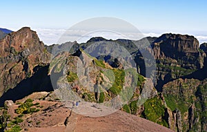 Pico Do Arieiro peak. Madeira mountains.