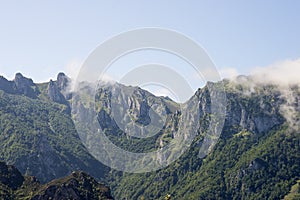 The Picos de Europa is a mountain massif located in northern Spain that belongs to the central part of the Cantabrian mountain photo