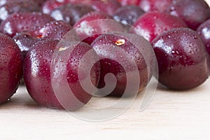 Picota cherries on wood photo