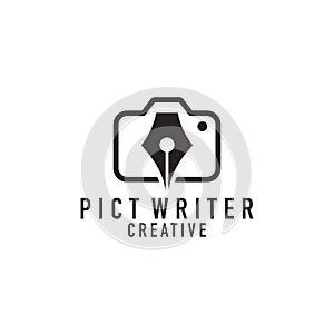 Pict writer logo design template