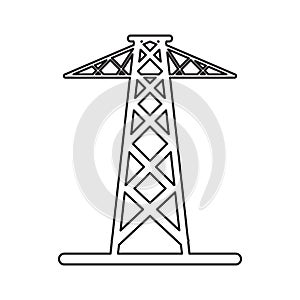 Pictogram electrical tower transmission energy power