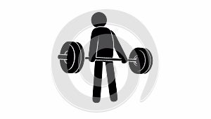 Pictogram man deadlift