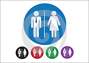 Pictogram Man Woman Sign icons, toilet sign or restroom icon