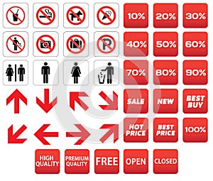 Pictogram prohibited sale discounts