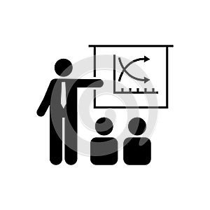 Pictogram of seminar, people icon