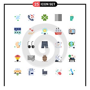 Pictogram Set of 25 Simple Flat Colors of psychology, hypnosis, love, hand, grid